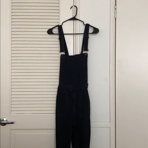 Madewell black denim overalls